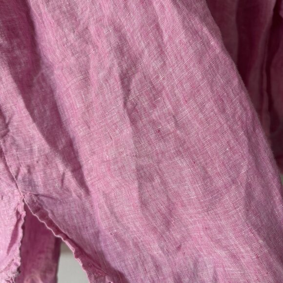 Cynthia Rowley 100% LINEN Plus Size 3X Pink Tunic Top  Feminine Resort Travel - Picture 9 of 15